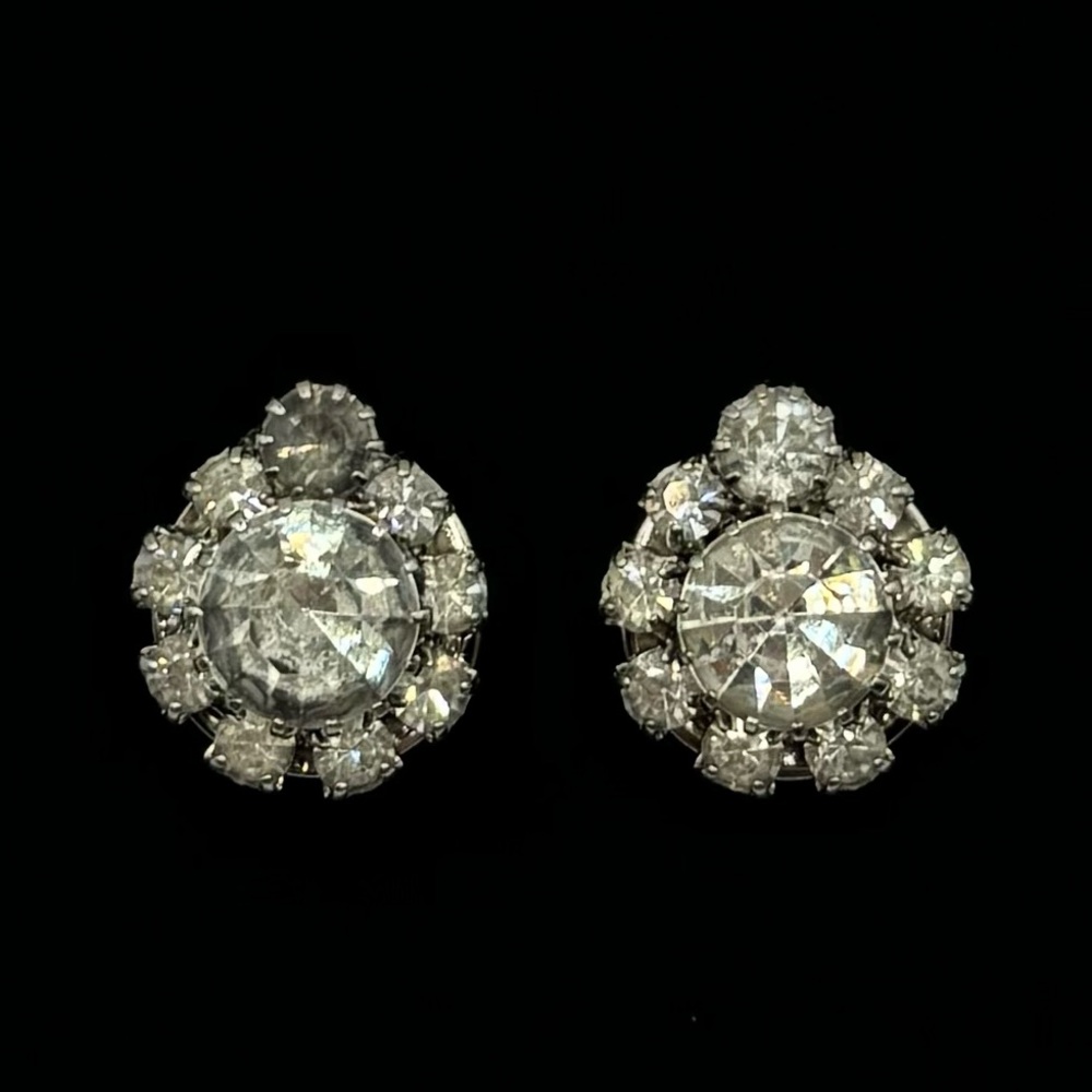 VINTAGE Crystal Button Covers - Set of 2 - Picture 3 of 14